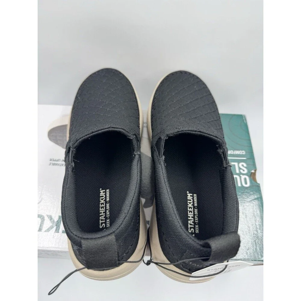 Staheekum Women's Quilted Cushioned Footbed Slip On Shoes - SIZE 8 Black